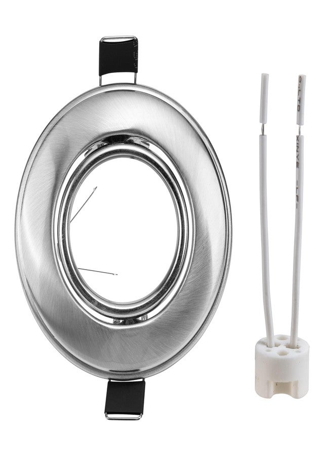 12vmonster MR16 Spot Light Fixture Halogen LED Mounting Bracket Bulb Holder Kitchen Bathroom Under Cabinet Counter Housing Recessed Lighting GU5.3 Socket Wiring Dimmable (Polished Stainless Steel Silver) 10 Pack - Image 5