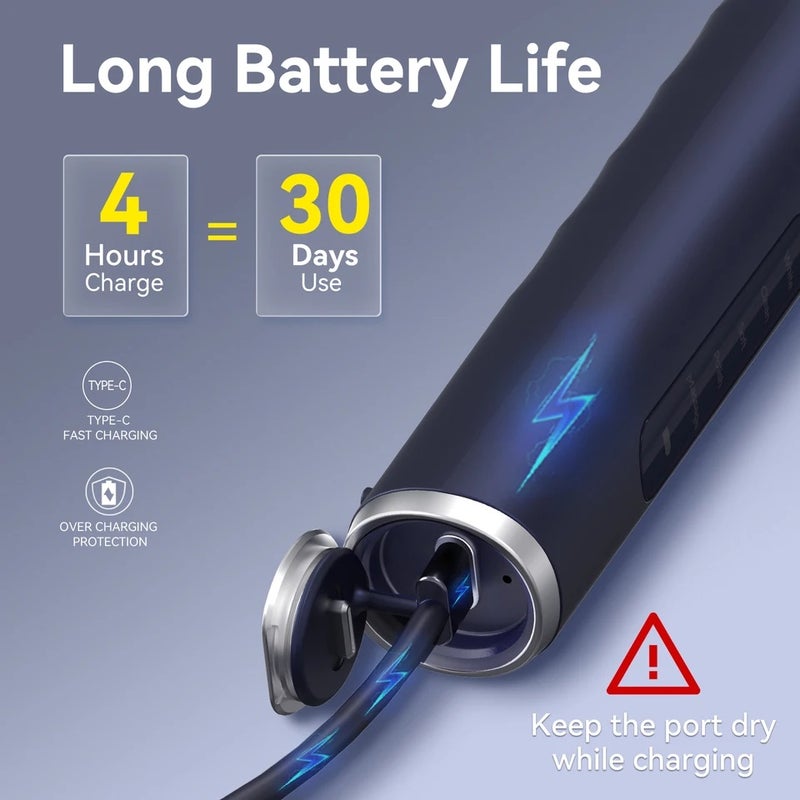 سيجو فرشاة أسنان كهربائية Seago Rotating Electric Rechargeable Toothbrush Teeth Cleaning with 8 Brush Heads 5 Modes Portable Smart Timer - Image 5