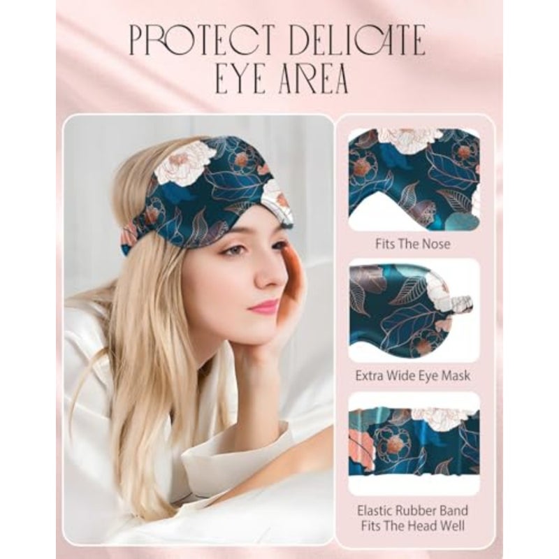 مجموعة غطاء وسادة حرير التوت - غطاء وسادة حريري مبرد 19 Momme مع قناع العين وScrunchie، قياسي 26 بوصة × 20 بوصة، للشعر والبشرة، والشعر المجعد، والنساء والأمهات - Image 4