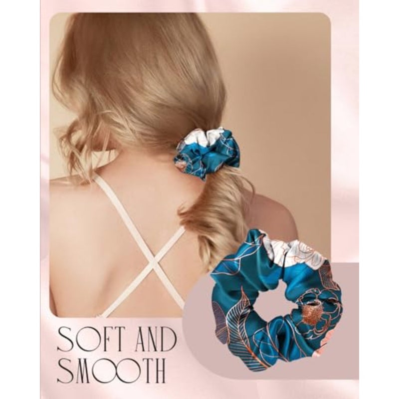 مجموعة غطاء وسادة حرير التوت - غطاء وسادة حريري مبرد 19 Momme مع قناع العين وScrunchie، قياسي 26 بوصة × 20 بوصة، للشعر والبشرة، والشعر المجعد، والنساء والأمهات - Image 5