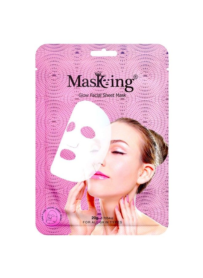 MASKING قناع ورقي للبشرة المتألقة قناع وجه متألق لتفتيح وتبييض البشرة مناسب لجميع أنواع البشرة عبوة من 01 (20 جرام لكل منها) - Image 1