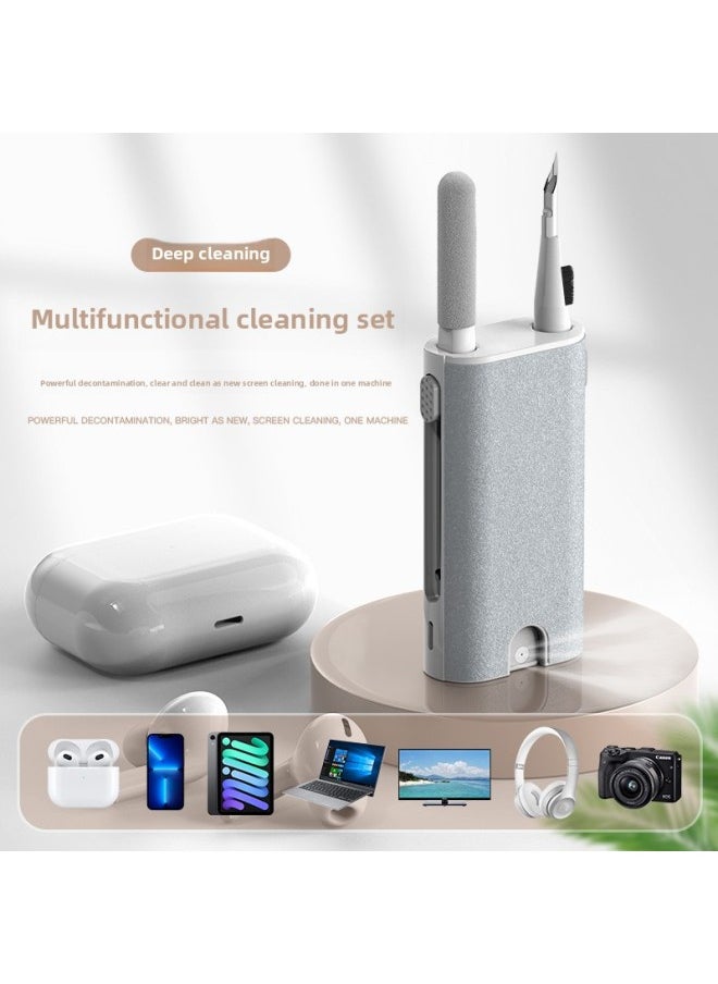 Multi-function Laptop Screen Cleaning Set Mobile Phone Keyboard Bluetooth Headset Cleaning Brush-Color:Q5A-Cleaning Pen-Gray