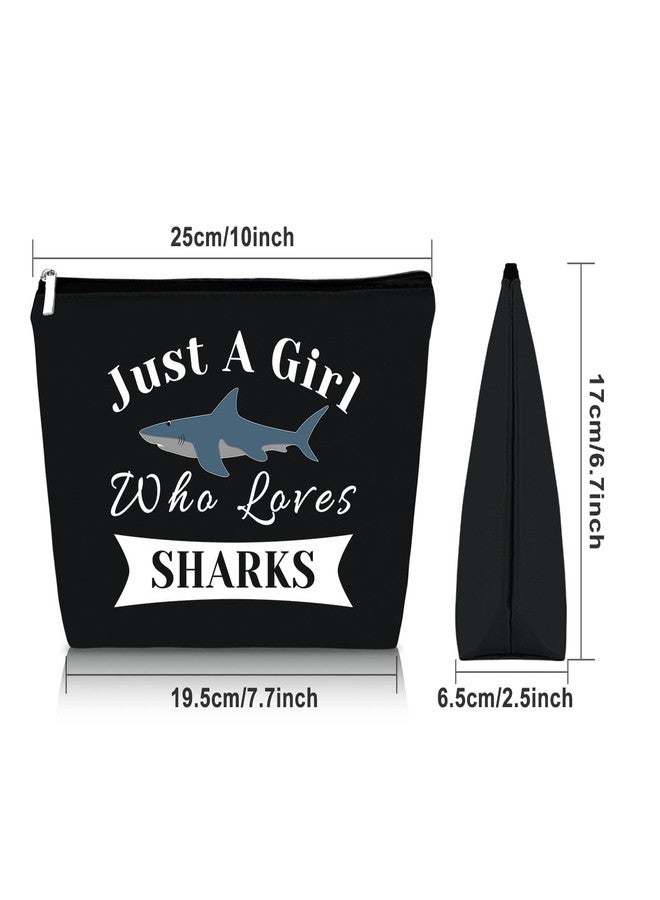 Sazuwu Shark Themed Black Makeup Bag - Animal Lover's Cosmetic Bag for Women, Perfect for Shark Week, Graduation, Christmas or Travel - Image 2