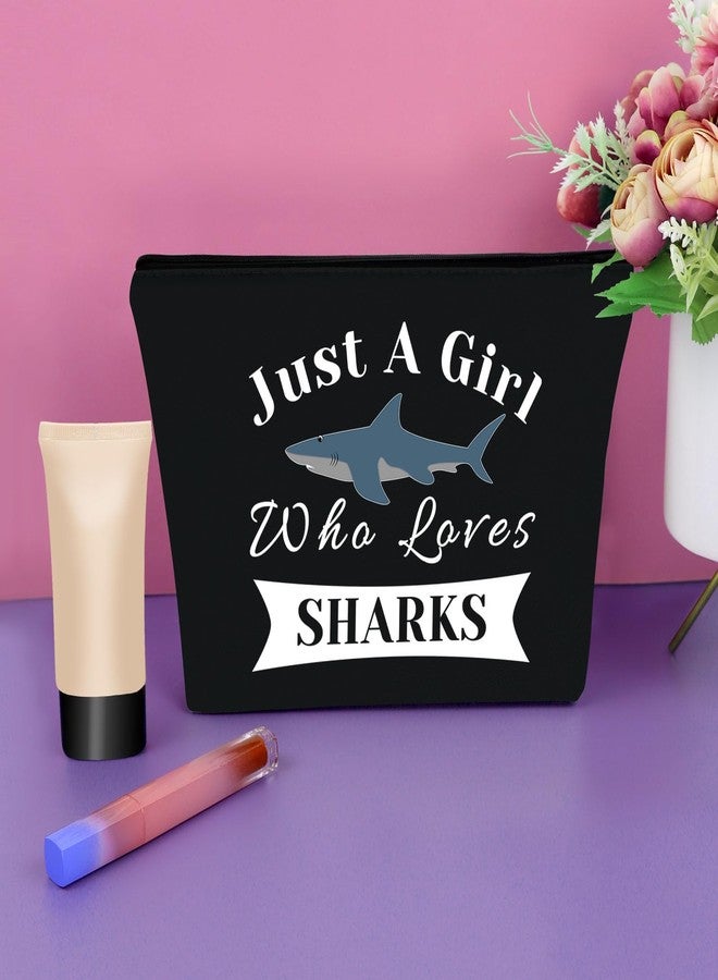 Sazuwu Shark Themed Black Makeup Bag - Animal Lover's Cosmetic Bag for Women, Perfect for Shark Week, Graduation, Christmas or Travel - Image 4
