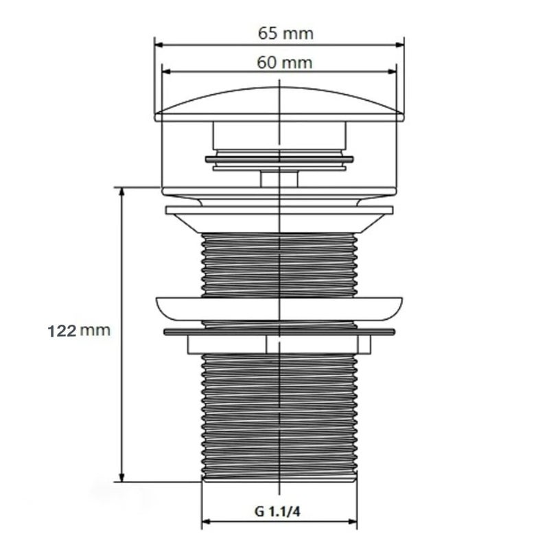 Spazio Rose Gold Finish Popup Basin DrainerWaste Coupling Pack of 03 Waste Coupling Bathroom Wash BasinVessel Sink 5 Inch Pop Up Flush Valve Faucet - Image 5