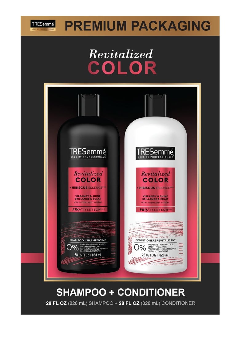 TRESemmé TRESemmé Shampoo and Conditioner Set, Color Revitalize, Protects Hair Color for Weeks with Sunflower Seed Oil for Healthy Hair, 28 Fl Oz each  - Image 1