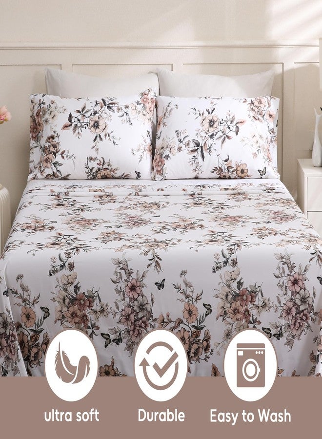 LONAVA Solid and Printed Queen Size Bed Sheet Set - 6-Piece, Includes Solid Fitted Sheet, Solid Pillowcases, OEKOTEX Certified, 100% Brushed Microfiber, Comfortable and Breathable,G24097 - Image 5