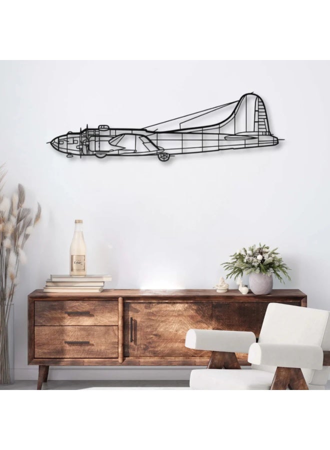 Metal wall decor featuring a Boeing B-17 Flying Fortress - Image 1