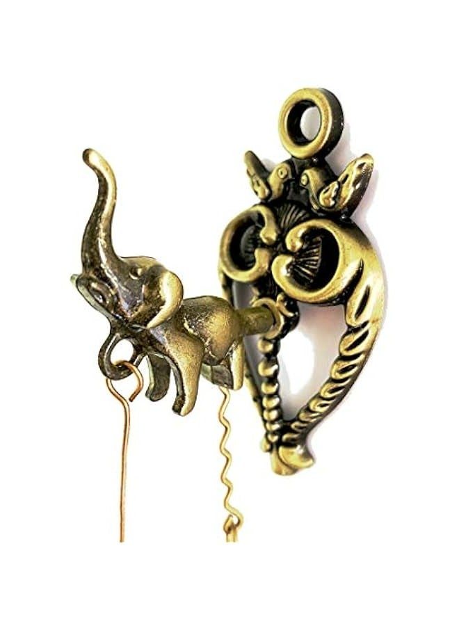 Antique Elephant Design Metal Doorbell Ornament for Indoor and Outdoor Walls - Retro Magnetic Wind Chimes for Shopkeepers and Decor - Image 3