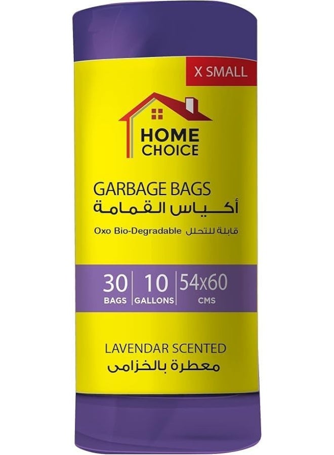 HOME CHOICE 10 Gallons Scented-LAVENDER, Pack of 30-Pieces, Size 54*60 cm Scented Trash Bags, Bio-degradable Garbage Bags Roll, Bin Liners - Image 5
