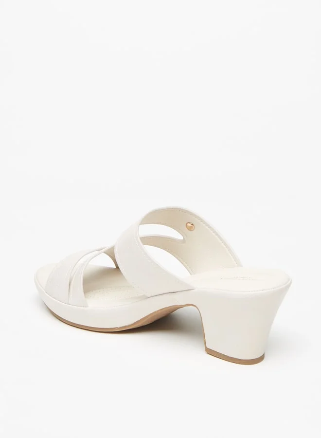 فلورا بيلا من شو إكسبرس Women's Textured Block Heeled Sandals