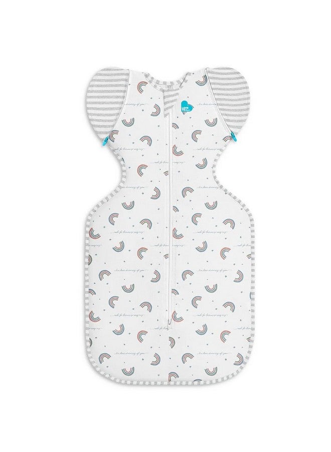 Love to Dream Swaddle Up Transition Swaddle, Patented Zip-Off Wings, Gently Help Baby Transition from Being Swaddled to Arms Free When Showing Signs of Rolling, 1.0 TOG, 19-24 lbs, Rainbow Dream - Image 1