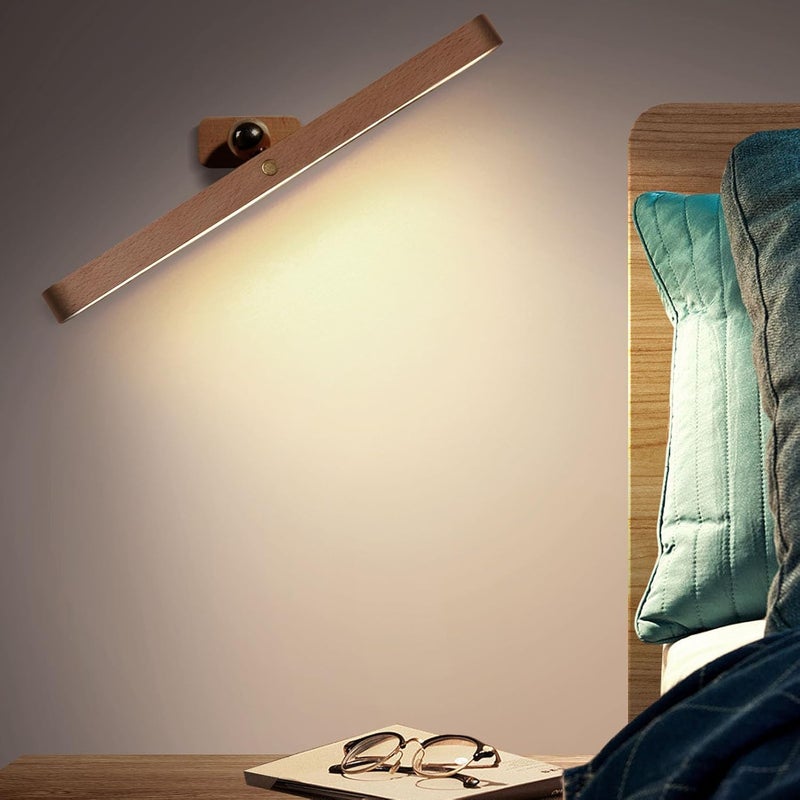 مصباح مرآة LED من Hilitand، ضوء زينة قابل للشحن مع 3 مستويات سطوع وتحكم باللمس، تصميم حديث بسيط، لغرفة النوم والحمام وغرفة المعيشة والمكياج - Image 3