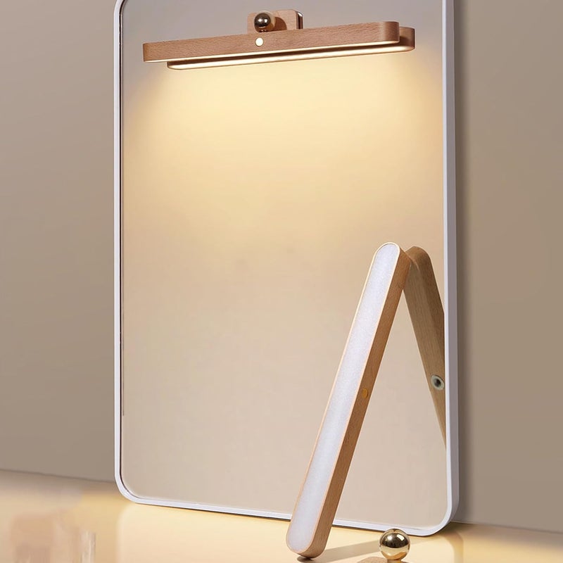 مصباح مرآة LED من Hilitand، ضوء زينة قابل للشحن مع 3 مستويات سطوع وتحكم باللمس، تصميم حديث بسيط، لغرفة النوم والحمام وغرفة المعيشة والمكياج - Image 4