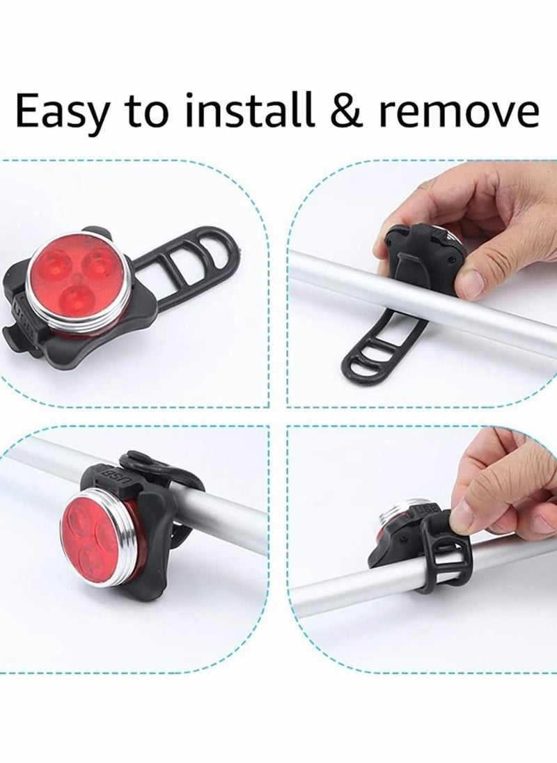Y&D Rechargeable Bike Lights Set, Super Bright Bicycle Light, Front and Back  - Image 2
