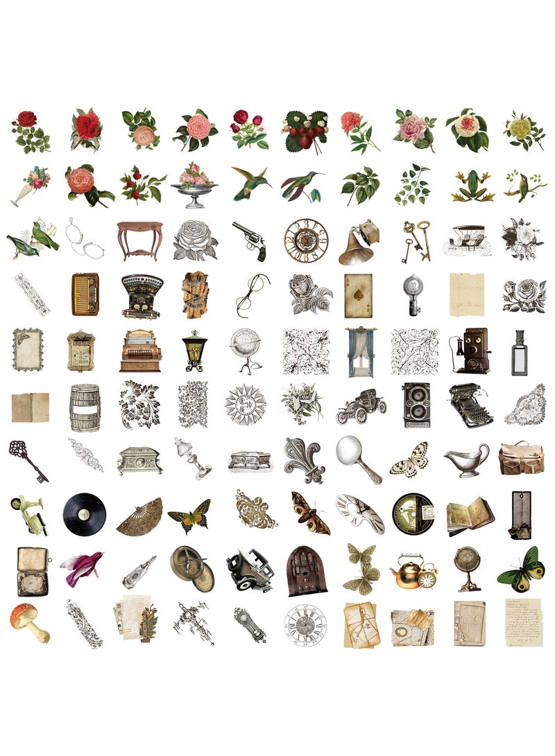 قوس قزح أورينبو 100 قطعة ملصقات جمالية عتيقة من الفينيل، دفتر قصاصات، زجاجات ماء، ملصقات مقاومة للماء، ملصقات Retro، قشور، هدايا للكبار، ديكور للحرف اليدوية، إمدادات لحفلات ذات طابع نوستالجي - Image 2