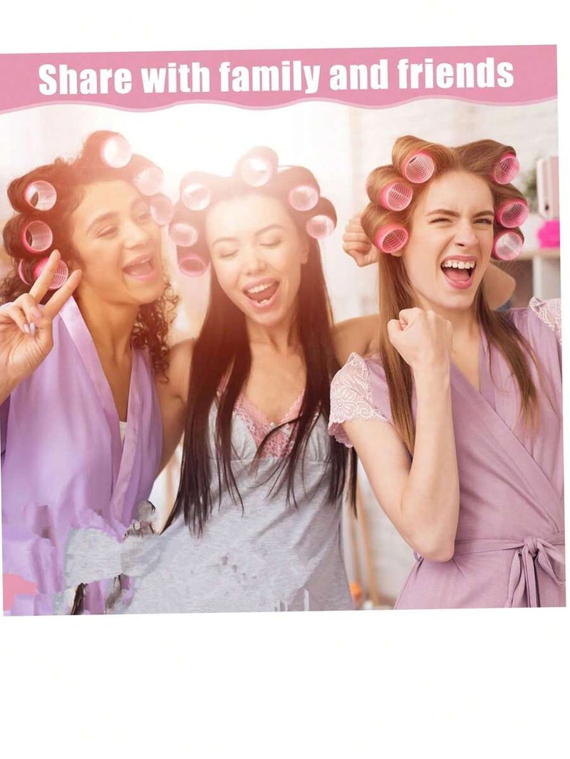 36-Piece Self-Adhesive Hair Curling Tube Set for Various Lengths, Heat-Free Curls with Clips - DIY Styling Tool, Perfect for Back to School, Travel & Holidays - Image 3