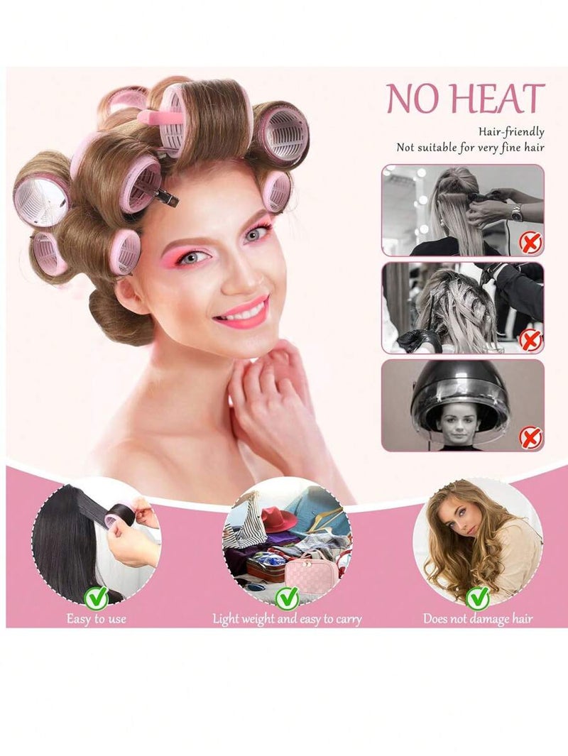 36-Piece Self-Adhesive Hair Curling Tube Set for Various Lengths, Heat-Free Curls with Clips - DIY Styling Tool, Perfect for Back to School, Travel & Holidays - Image 2