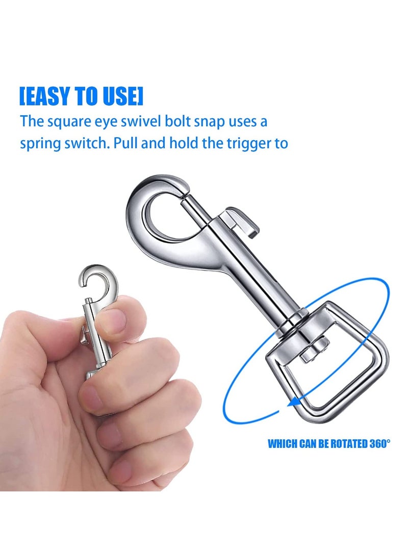 Generic 10 Pack Heavy Duty Dog Leash Clips 360° Swivel Snap Hooks Stainless Steel for Collars and Keychains  - Image 1