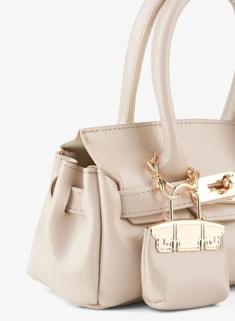 Women's Box Vizon Charm Gift Design Twist-Lock Hand, Arm, and Shoulder Bag.