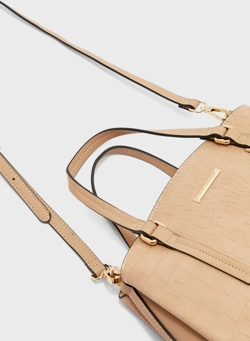 STEVE MADDEN Dolphin Zip Closure Satchel