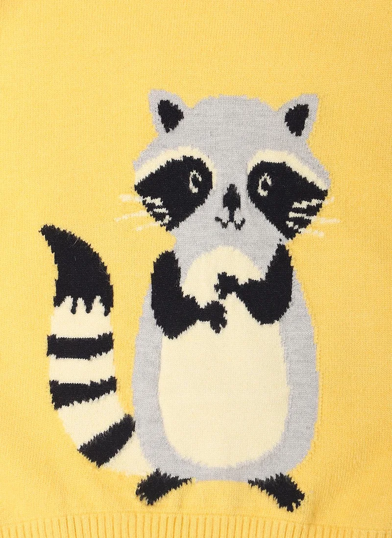 Nautinati Nautinati Boys' Cute Animal Print Jacquard Knit Sweater