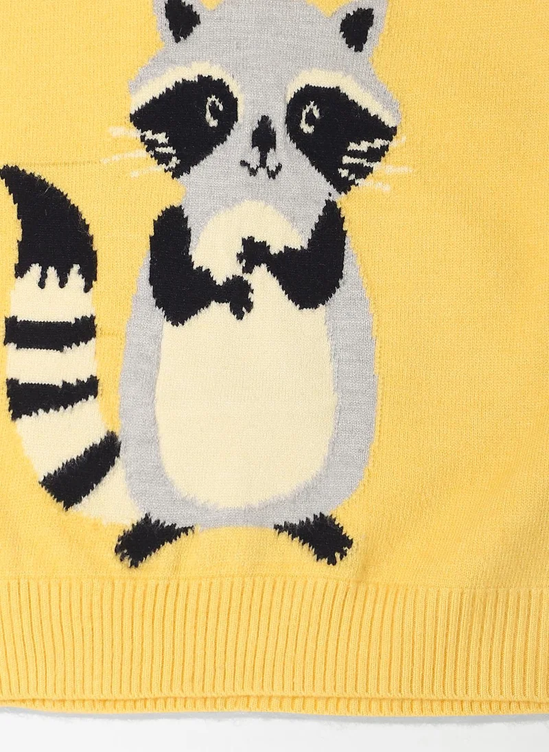 Nautinati Nautinati Boys' Cute Animal Print Jacquard Knit Sweater