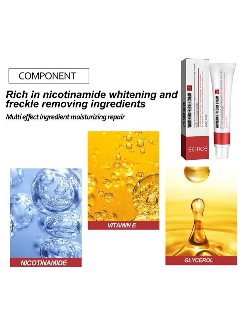 إيلهو كريم تبييض النمش، كريم إزالة التصبغ للوجه، كريم مزيل النمش، كريم مرطب مضاد للعيوب، مزيل البقع الداكنة لتبييض البشرة (كريم النمش) - Image 4