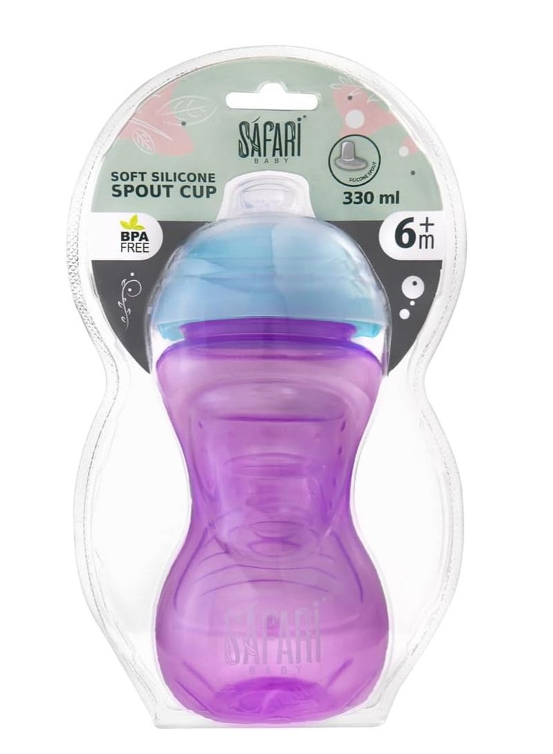 سفاري كوب تدريب سفاري بفوهة شرب سيليكون 330 مل مع غطاء لسن 6 أشهر فما فوق - Image 2