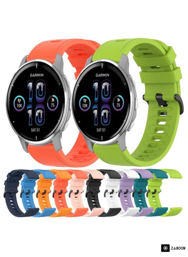 Garmin Venu 2 Plus 20mm Solid Color Soft Silicone Watch Band  - Image 3