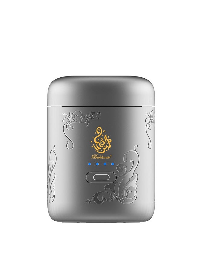 بخون مبخرة كهربائية صغيرة مع إضاءة عرض مبخرة عربية مبخرة محمولة قابلة لإعادة الشحن عبر USB مجموعة هدايا - Image 3