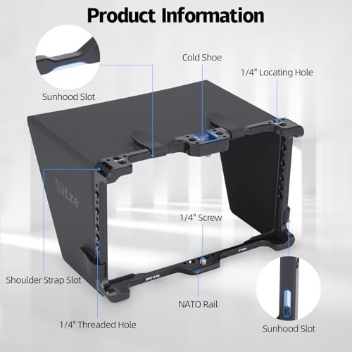 Nitze Cage for PortKeys BM7 II DS with Built-in NATO Rail and PU Leather Sunhood - JT-I04B - Image 5