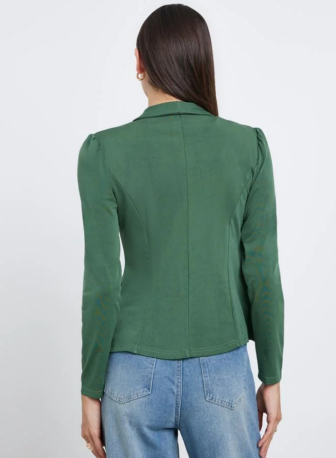 تايك تو بليز سادة بأكمام منفوخة