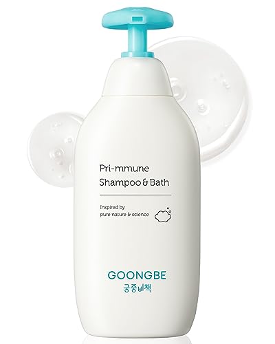 GOONGBE Pri-mmune Shampoo & Bath - Korean Baby Wash - Hypoallergenic Head to Toe Cleanser - Paraben-Free Formula For Sensitive Hair & Skin, 11.8 fl.oz. - Image 1