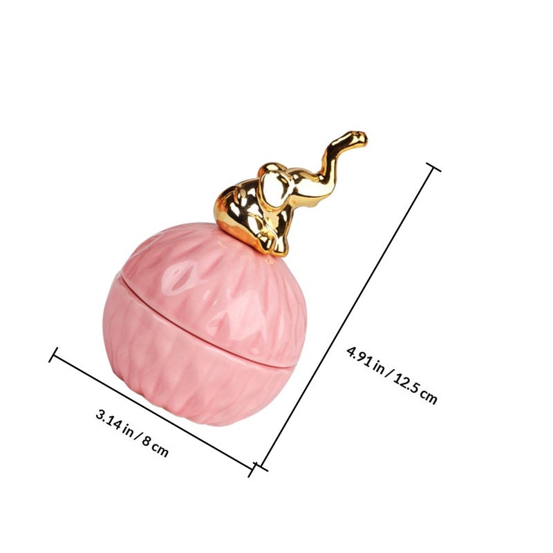 Delicate Ceramic Candies Jar Storage Container Lovely Jewelry Box - Image 2