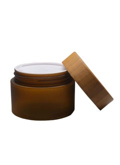 1Pcs 150Ml Empty Portable Amber Round Plastic Jars Cosmetic Cream Lotion Jar Pot Container With Inner Liners And Bamboo Lids For Travel Cream Premium Vials Storage - pzsku/ZFE86632791D0C97D3C26Z/45/_/1707976581/54794ad4-2279-467a-8aa3-ef17dfe34d2f