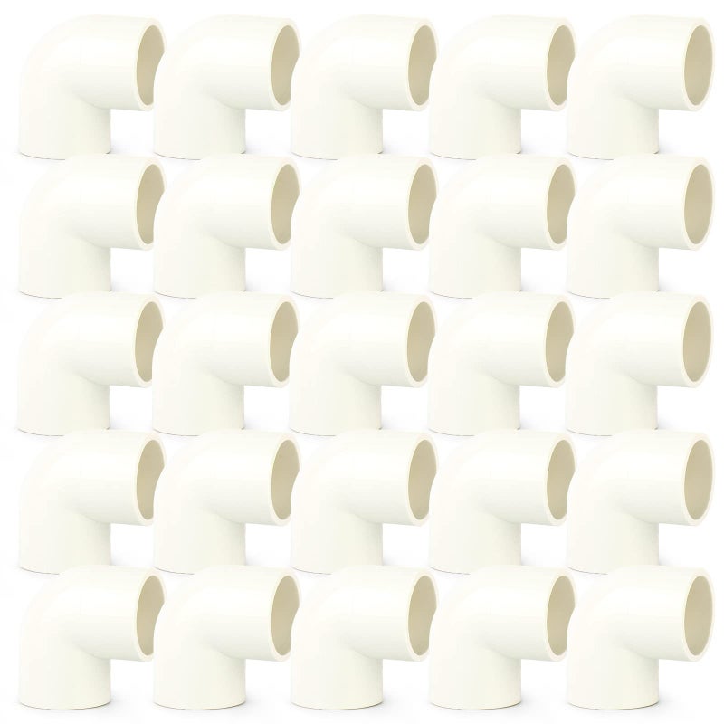 GASHER GASHER 2PCS PVC Pipe Fitting 3" PVC 90 Degree Elbow, Furniture Grade Pipe Socket Fittings, For Home or Industrial  - Image 1