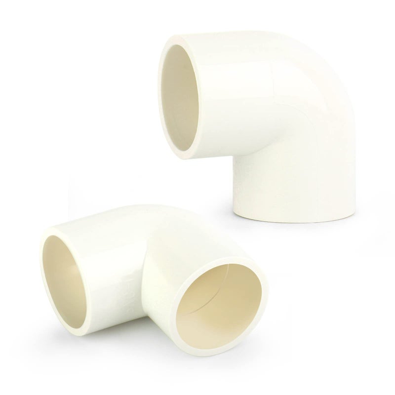 GASHER GASHER 2PCS PVC Pipe Fitting 3" PVC 90 Degree Elbow, Furniture Grade Pipe Socket Fittings, For Home or Industrial  - Image 5