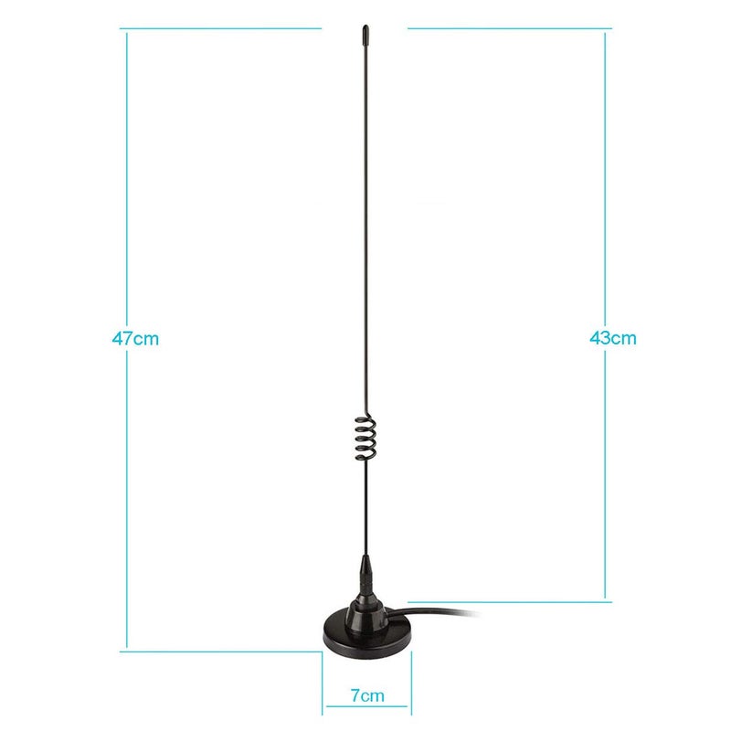 Bingfu Vehicle Car Mobile Ham Radio Antenna Dual Band VHF UHF 136-174MHz 400-520MHz Magnetic Base PL259 Male Antenna for BTECH ICOM Midland Yaesu TYT AnyTone Amateur Two Way Radio - Image 3