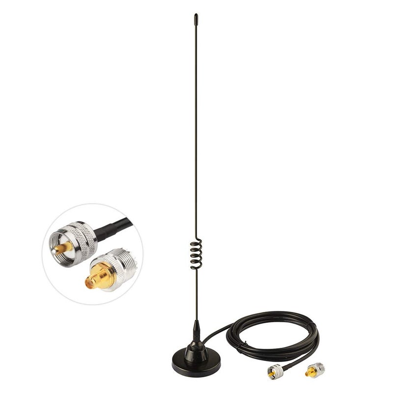 Bingfu Vehicle Car Mobile Ham Radio Antenna Dual Band VHF UHF 136-174MHz 400-520MHz Magnetic Base PL259 Male Antenna for BTECH ICOM Midland Yaesu TYT AnyTone Amateur Two Way Radio - Image 1