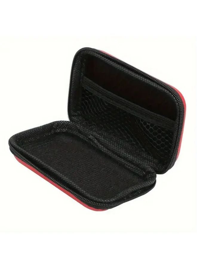 Red Digital Storage Bag for USB Cable Earphone Travel Kit Portable Organizer Pouch - Image 3