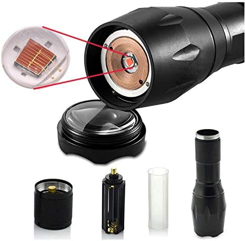 WAYLLSHINE One Mode Red Light Flashlight, 1 Mode Red LED Flashlight Red Flashlight, Red LED Red Light for Astronomy, Aviation, Night Observation - Image 2