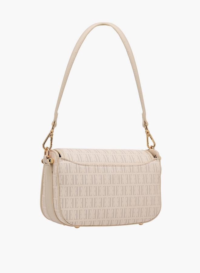 ELLE Monogram Print Crossbody Bag With Detachable Strap - Image 3