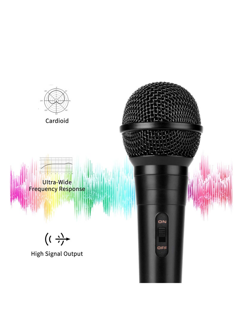 Excefore Handheld Wired Microphone, Karaoke Microphone, Vocal Dynamic Mic for Speaker, Cardioid Dynamic Vocal Mic with 13ft Cable and ON/Off Switch, Suited for Amp, Mixer - Image 2