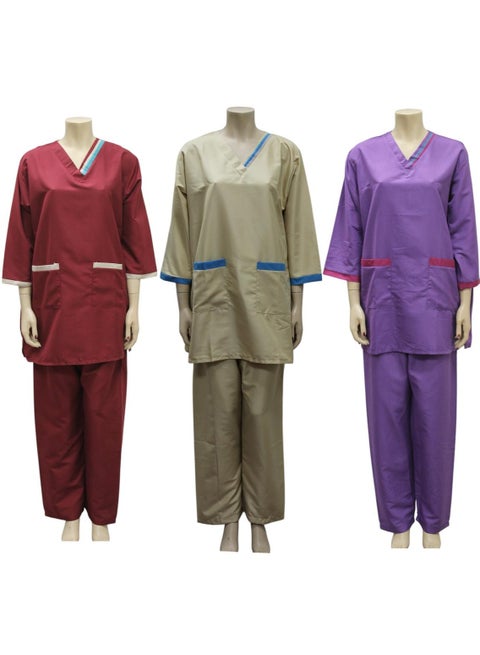 Housemaid Uniform Maid Nanny Scrub Suit 3 piece set