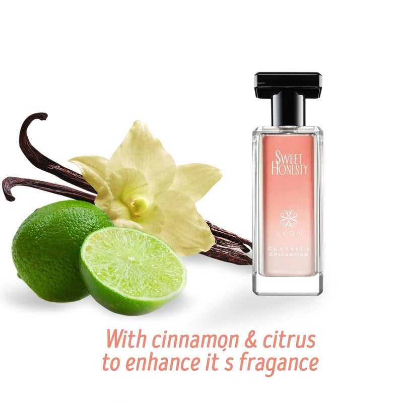 Avon Sweet Honesty Cologne â€“ 1.7 fl. oz. â€“ Soft Floral Womenâ€™s Perfume Designer Scent â€“ Clean Fragrance with Lily of the Valley, Soft Rose & Fresh Cedarwood â€“ Sweet Honesty Avon Perfume for Women Gift - Image 2