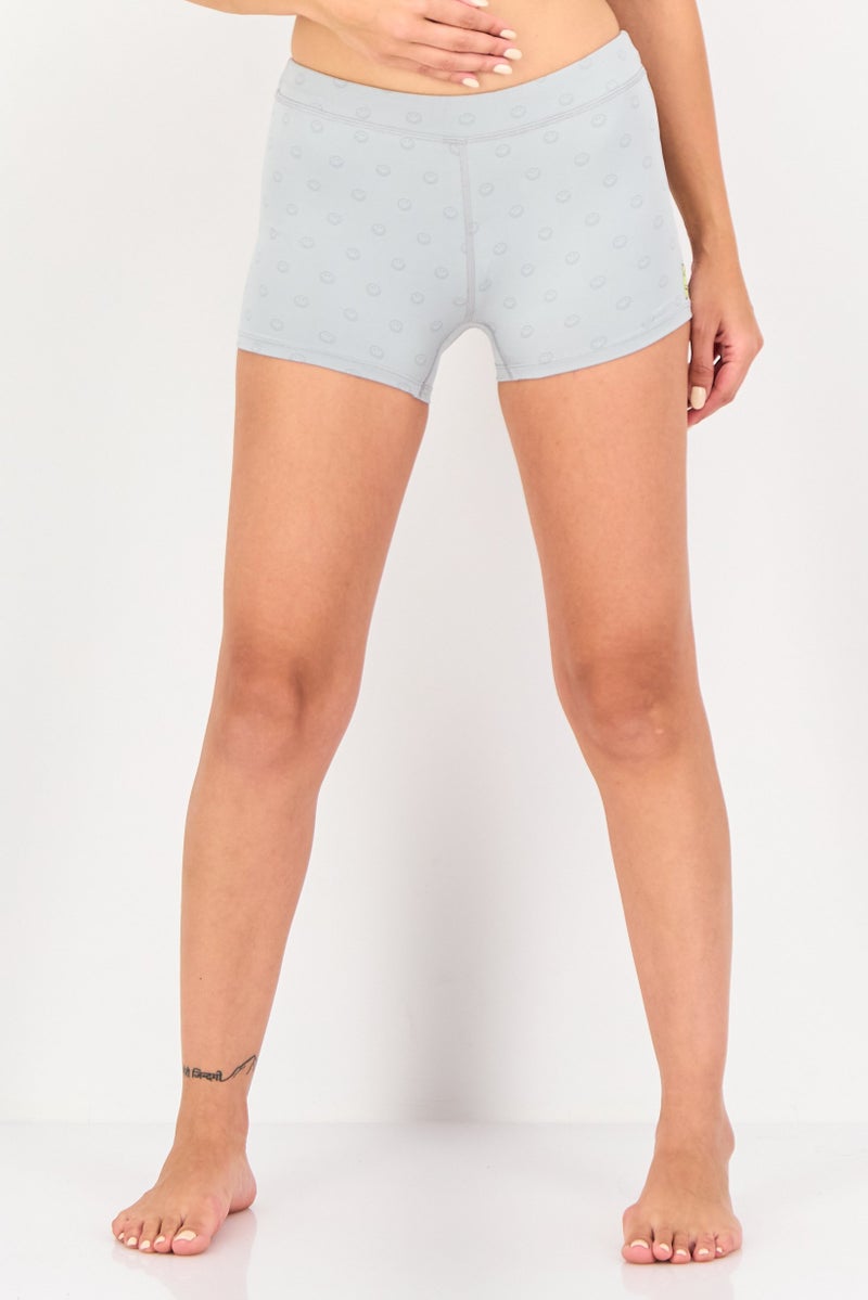 Ellesse x Smiley Women Brand Logo Swimwear Shorts, Light Grey - Image 1