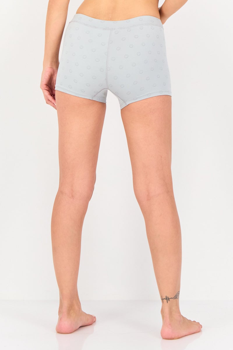 Ellesse x Smiley Women Brand Logo Swimwear Shorts, Light Grey - Image 3