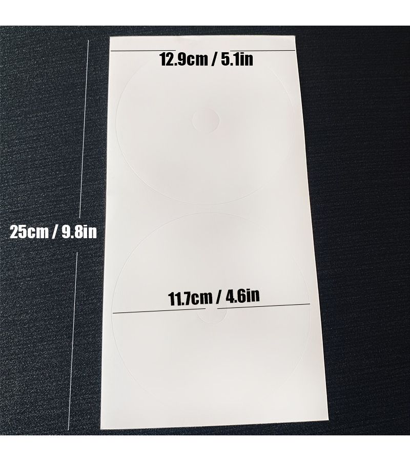 60 Self Adhesive CD Label Stickers White Yellow 30 Pages for 120mm Discs - Image 4