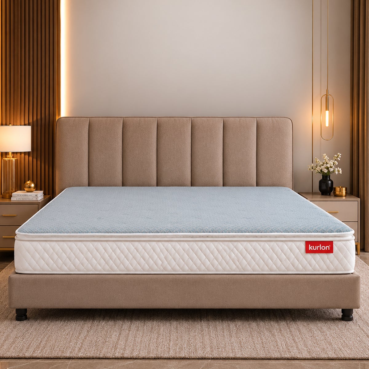 Kurlon Ortho Luxury Foam Mattress|Firm Back & Spine Support|Even Body Weight Distribution|Durable & Long-Lasting|20x200x180cm